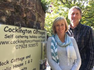 Paula & Leon, owners of Cockington Cottages